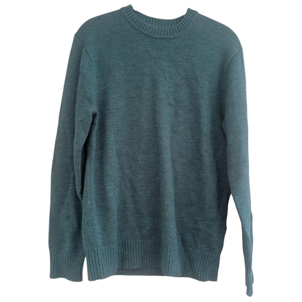 Patagonia Teal Merino Wool Sweater. FLAWS